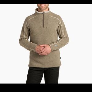 Kuhl Men's XL Europa 1/4 Tan Sweater, tan